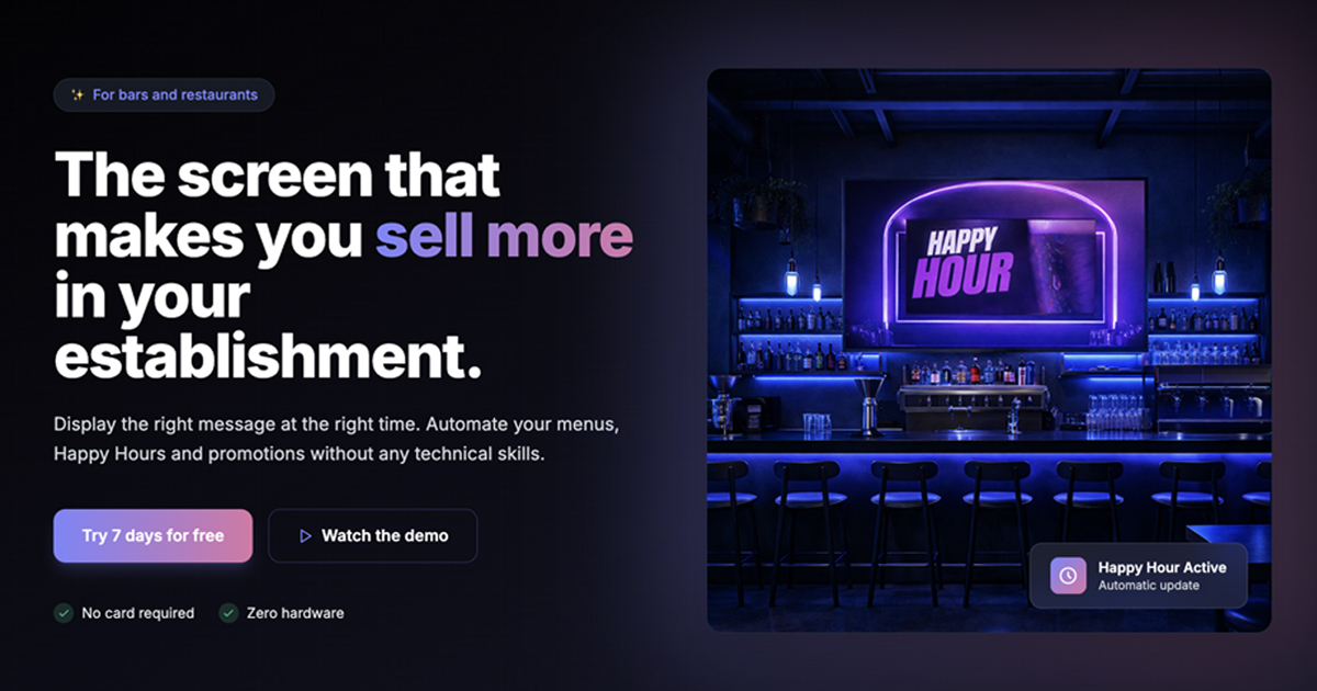 Displex | Digital Signage for Bars & Restaurants | Displex